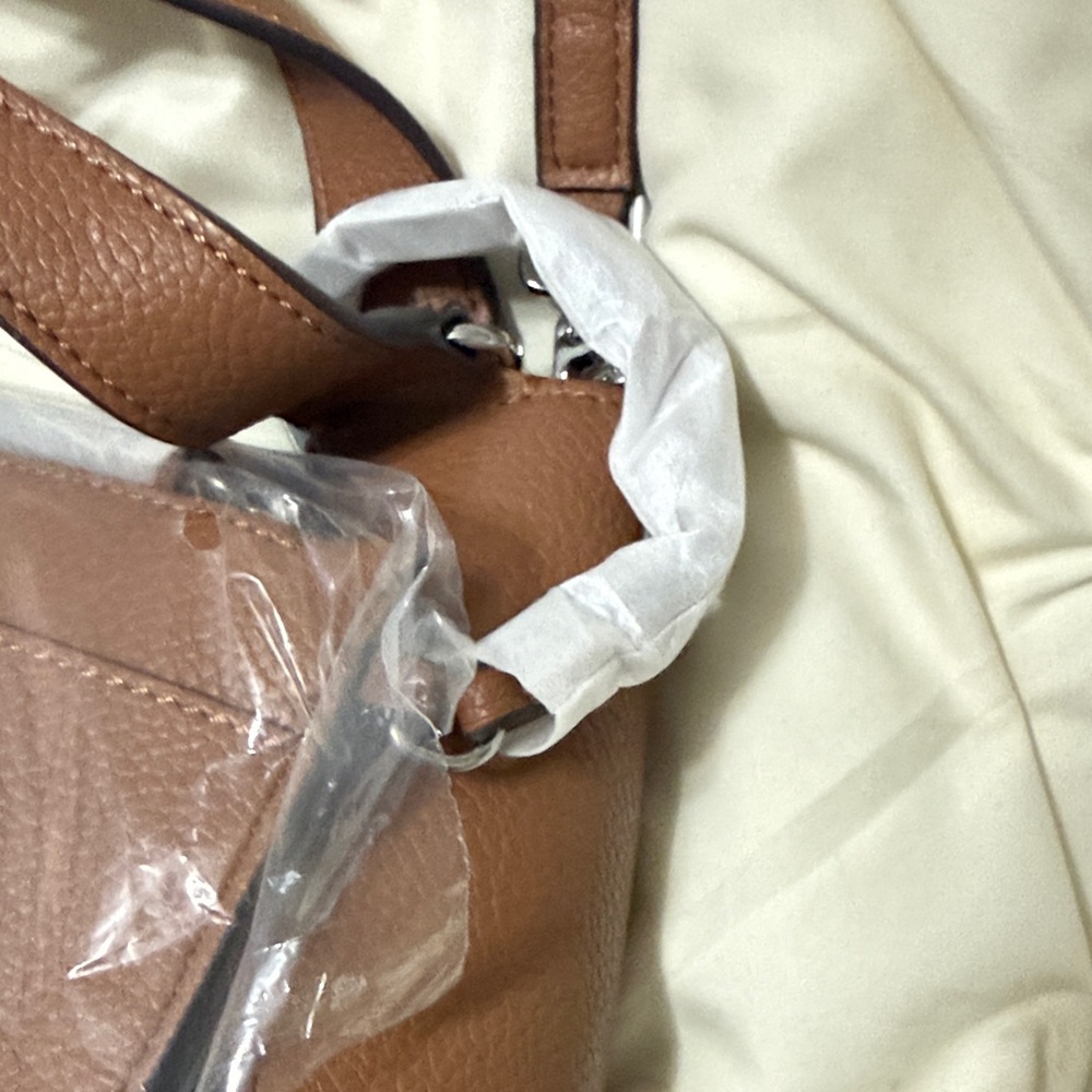 Calvin Klein Pebbled Leather Satchel in Brown - Picture 5 of 6